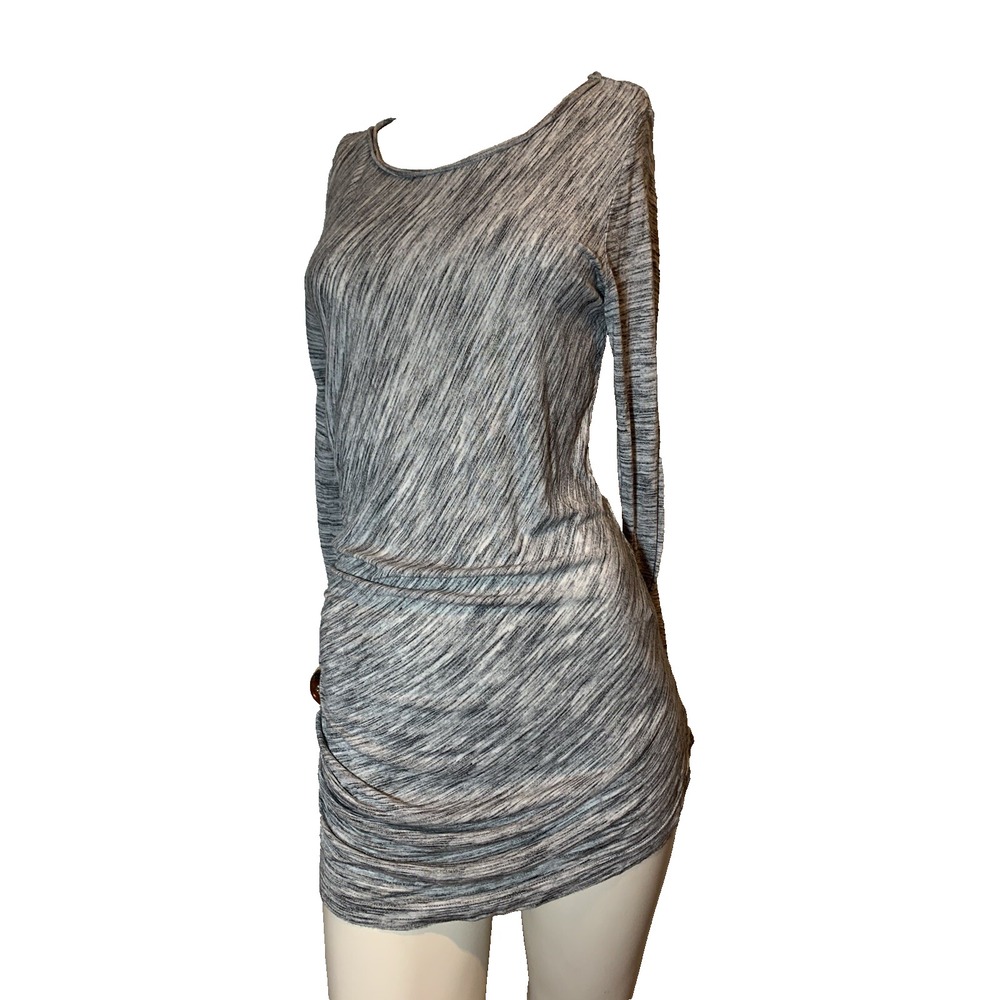 Sophie Max Women's Medium Shirt Lightweight Knit Top - Ruched Asymmetrical